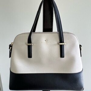 Kate Spade Cedar Street Maise Black & Cream Satchel Bag Purse